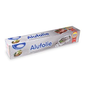 1x Alufolie in praktischer Spenderbox mit Abreiss-Schiene 44 cm x 200 m 11 my