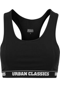 Urban Classics Dámska podprsenka s logom Sport-BH TB1490 Schwarz Black S