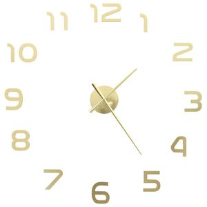 vidaXL 3D-Wanduhr Modernes Design 100 cm XXL Golden