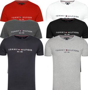 Tommy Hilfiger Logo T-Shirt Schwarz  für Herren Regular Fit Polo Shirt