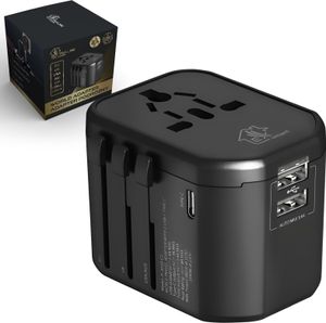 Extralink smart life adapter de travel eu/united kingdom/us/au/ch + usb-c, usb-a