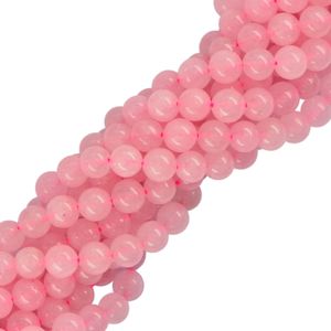 Kostbarer Natürlicher Rosenquarz Edelstein Rundet Perlen Für Die Schmuckherstellung 10mm