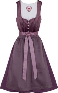 Spieth & Wensky Dirndl Düne Lange-Dirndl Kleid 2-teiliges Trachtenkleid, Farbe:Malve, Größe:46/3XL