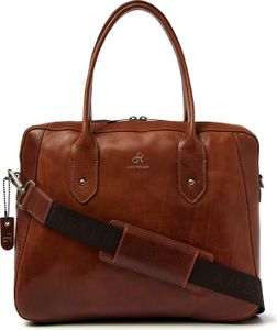 dR Amsterdam Arbeitstasche | Business-Leder-Arbeitstasche | Laptop-Tasche | Herren-Laptoptasche | Laptop-Tasche 15,6 Zoll | Milan - 283758 Cognac