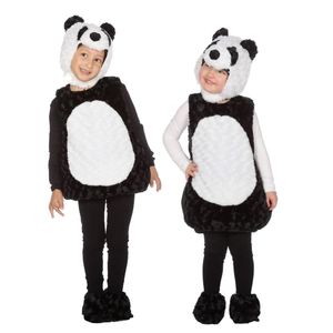 Panda-Kinder-Kostüm Schwarz/Weiß 98