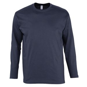 SOLS Pánske tričko Monarch s dlhým rukávom / tričko s dlhým rukávom PC313 (L) (námornícka modrá)