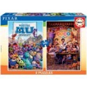 Educa- Pixar: Coco i Monsters University 2 puzzle dla dzieci 100 elementów, wiek 6+ (18635) EDUCA Przedział wiekowy: +6 lat