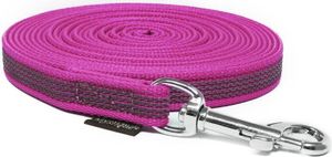 Mystique® Gummierte Schleppleine 12mm ohne Handschlaufe Standard Karabiner purpur 20m