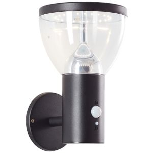 LED Außen Wandlampe, Solar, Bewegungsmelder, 25x16x18 cm, 3 W, 430 lm