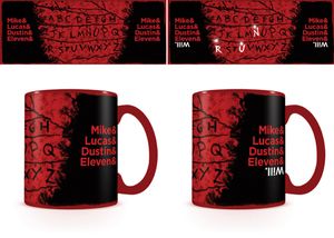 Stranger Things - R,U,N - Thermoeffekt Tasse - Größe Ø8,5 H9,5cm