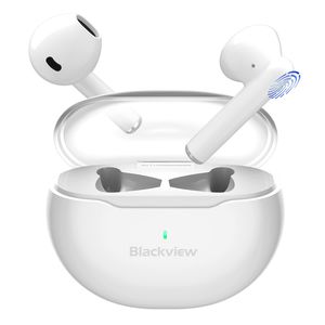 Blackview AirBuds 6 In Ear Kopfhörer Bluetooth, Kopfhörer Bluetooth 5.3, Noise Cancelling, Touch Sensoren, 4 Mikrofon, IPX7 Wasserdicht, weiß