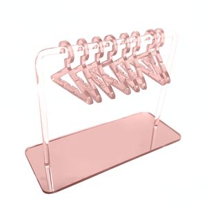 1 Set Ohrring Rack Copper Kleiderbügel Form mit Basisschmucklager Acrylohrstifte Display Ohrring Hanging Organizer Girls Supply-Roségold