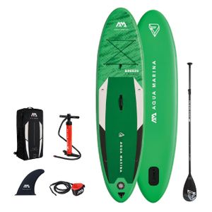 AQUA MARINA SUP Board Breeze | 330x76x12 cm | Belastbar bis 100 kg , Farbe:grün