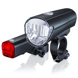 Aplic LED Fahrradlampen Set mit Front & Rücklicht StVZO zugelassen / Energiesparend / 30 Lux