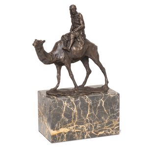 Moritz Bronzefigur Kamel und Reiter Höhe 22 cm 2,1 kg Skulptur Statue Antik