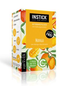 INSTICK Getränkepulver Mango für 12 x 0,5 L pfandfrei