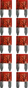 baytronic 10x Kfz-Flachstecksicherung Mini rot 10A