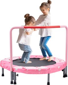 VEVOR trampolina dla dzieci trampolina zewnętrzna 91,44 cm składana trampolina z uchwytem, trampolina ogrodowa dla maluchów, prezent urodzinowy dla dzieci od 3 lat 100 kg udźwigu czerwona
