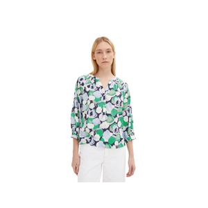 Tom Tailor feminine blouse raglan sleeves 31572 green flower design 40
