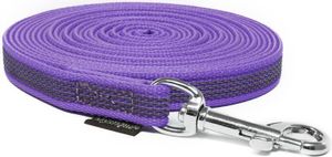 Mystique® Gummierte Schleppleine 15mm ohne Handschlaufe Standard Karabiner lila 20m