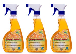 KaiserRein Orangenreiniger 3 x 0,5 L Konzentrat Allzweckreiniger Multi Talent Premium Orangenölreiniger Orangenöl-reiniger Spray