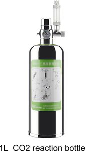 1L Aquarium CO2 Generator System Kit CO2 Edelstahl Zylinder Generator System Kohlendioxid Reaktor Kit fue r Pflanzen Aquarium