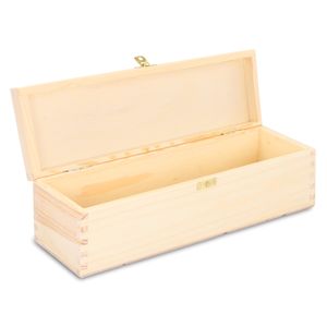 Weinbox Geschenk-Box Holz Holzbox mit Deckel - Holzschatulle Holzschachtel Schatulle Weinkiste Holzkiste für 1 Wein-Flasche