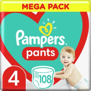 PAMPERS Pants Nohavičky plienkové jednorazové 4 (9-15 kg) 108 ks - MEGA PACK