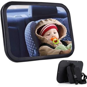 Rücksitzspiegel für Babys Babyspiegel für Autositz Sicherheitsspiegel mit Saugnäpfe und Klamme 360° schwenkbar für Baby Kinderbeobachtung