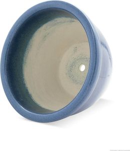 Keramik Pflanzkübel Blumentopf Venus 40x32cm blau-gef frostsicher frostbeständig