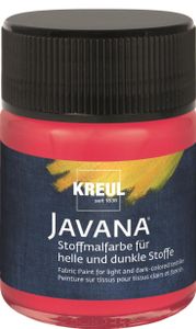 KREUL Javana Stoffmalfarbe für helle und dunkle Stoffe Cherry 50 ml