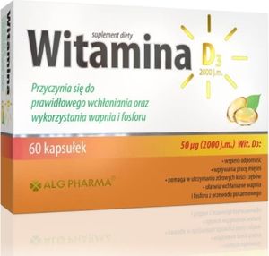 Witamina D3 2000 j.m., 60 kapsułek