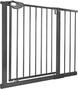 XMTECH Door Guard Schodisková brána Schodisková zábrana s automatickým zatváraním pre deti bez vŕtania, 95-105 cm, čierna