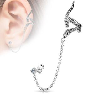 Ear Cuff Ohrstecker / Ohrklemme „Schlange“