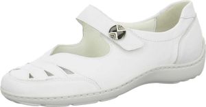 Waldläufer Henni Klett-Ballerina, Pigalle (Glattleder), weiss, Pro-Aktiv Fussbett, Weite H 496309-172-150 38 1/2