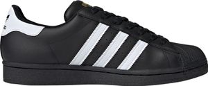 Adidas Superstar Schnürschuhe mit Shell Zehenkappe Herren Ledersneaker in Schwarz Weiß – 7.5 UK - 41 1/3 EU - 8 US / Black White