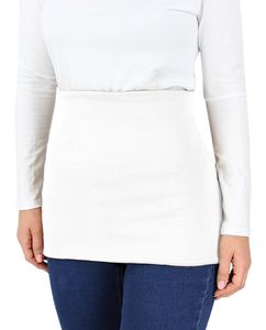 Alkato Damen Elastischer Nierenwärmer Shirtverlängerung Rückenwärmer Einfarbig, Farbe: Weiß, Größe: L