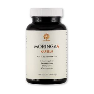 naturfunke® Moringa4 Kapseln | Alle 4 Bestandteile des Moringa Baums | Vegan | Ohne Zusatzstoffe
