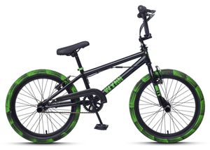 WYNN BMX Freestyle 20 Zoll DIRTY schwarz-grün Rahmenhöhe 28 cm Kinder Erwachsene V-Brake