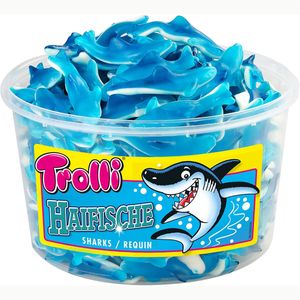 Trolli sharks extra soft z pianki cukrowej i gum owocowych 1200g