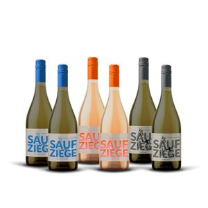 SAUFZIEGE 6er Weinpaket - Rosé, Riesling Cuvée & Grauburgunder