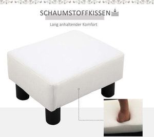 Homcom HOMCOM Fußhocker Hocker Sitz Chesterfield Kunstleder Stuhl ohne Rückenlehne PM-CH2O-4ZM1