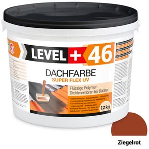 Farba Dachowa Elastyczna 12KG Ceglasta Płynna Folia Dachowa Level Plus 46