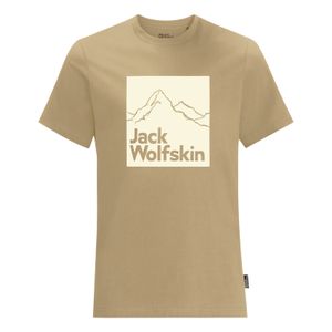Jack Wolfskin Herren T-Shirt Kurzarmshirt Brand, Farbe:Beige, Artikel:-5156 sand storm, Größe:XL