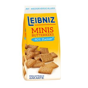 Leibniz Minis Butterkeks im Beutel 30 Prozent weniger Zucker 125g