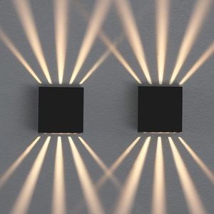 ZMH LED Wandleuchte 2 Stück Warmweiß 3000K außen Wandlampe innen LED fest integriert ZMH LED Wandleuchte 2 Stück Warmweiß 3000K außen Wandlampe innen LED fest integriert