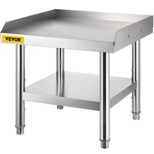 VEVOR Geräte-Grillständer aus Edelstahl, 24 x 24 x 24 Zoll Edelstahltisch, Grillständer-Tisch mit verstellbarer Ablagefläche, Geräteständer-Grilltisch für Hotel, Zuhause, Restaurantküche