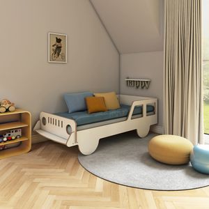 NeedSleep® Autobett Kinderbett mit Rausfallschutz Lattenrost, 80x160