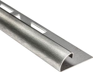 Viertelkreis Edelstahlschiene Profil Fliesenschiene Edelstahl V2A L250cm 10mm gebürstet