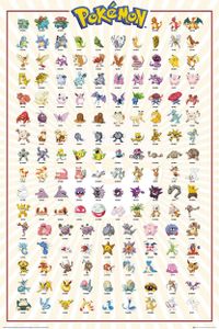 Poster Pokémon Kanto 151 German Characters 61x91.5cm